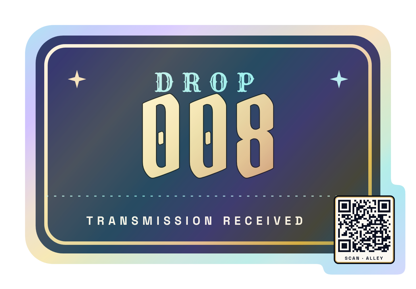 Drop 008 sticker (holographic)