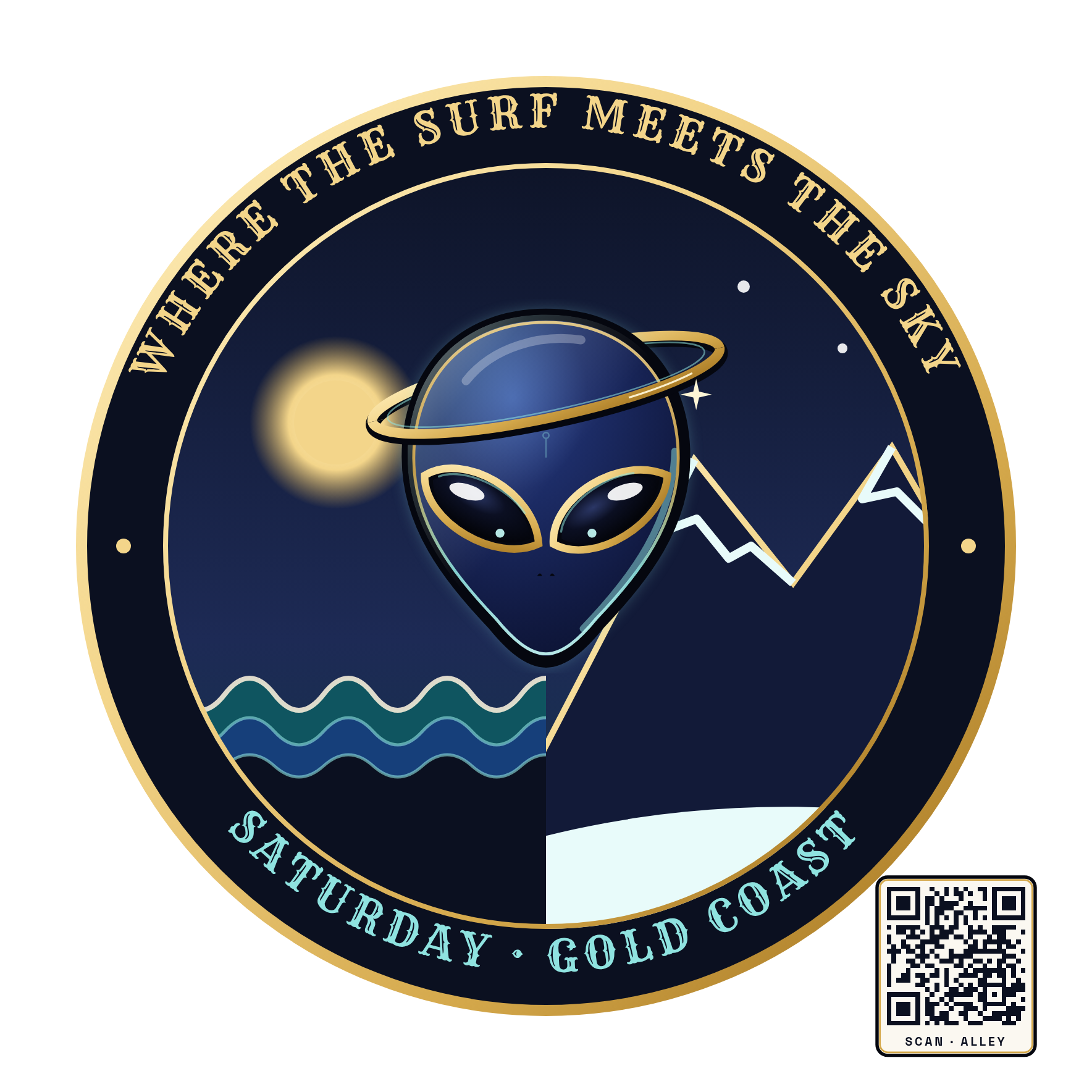 Surf | Sky hero badge print file